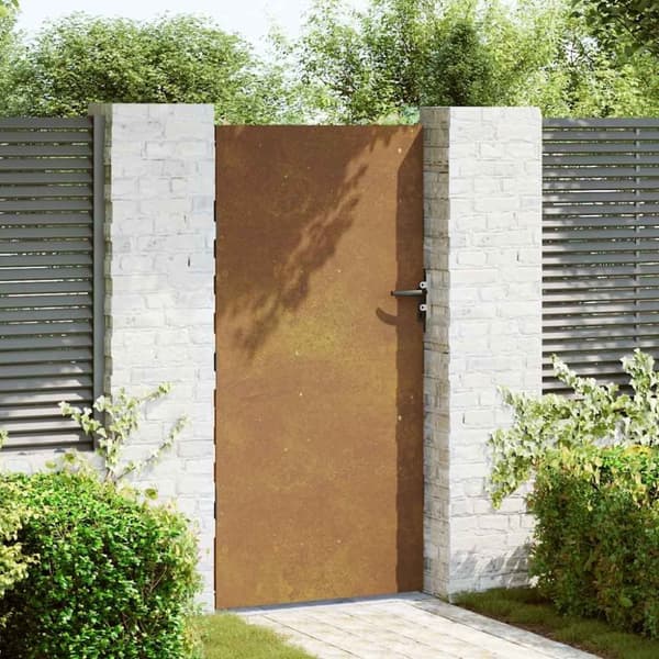 vidaXL Hageport 85x175 cm cortenstål