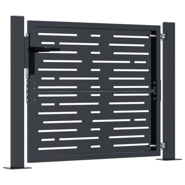 vidaXL Puutarhaportti antrasiitti 105x105 cm neliömallinen teräs