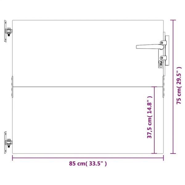 vidaXL havelåge 85x75 cm cortenstål
