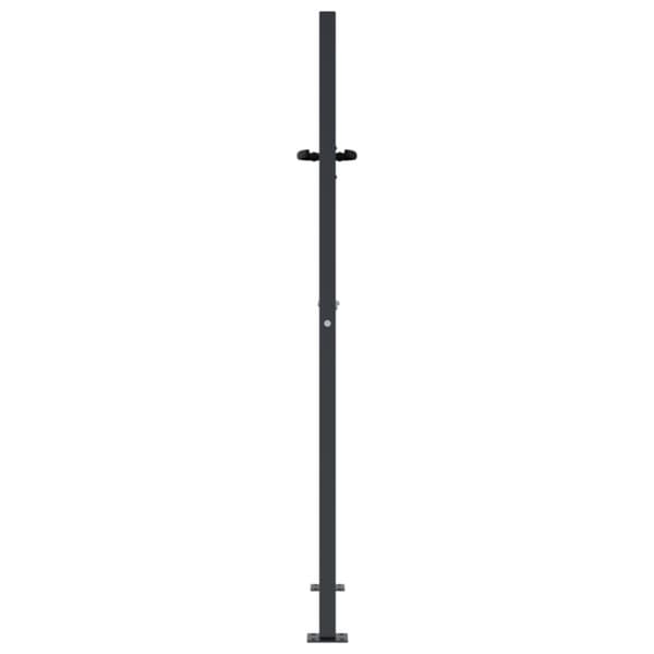 vidaXL Hageport antrasitt 105x130 cm stål firkantet design