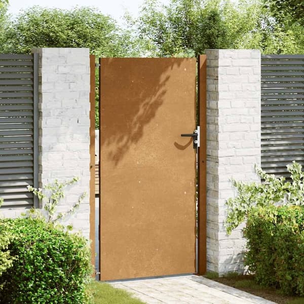 vidaXL Hageport 105x205 cm cortenstål