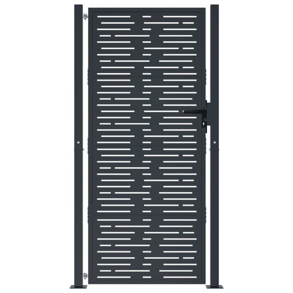 vidaXL Hageport antrasitt 105x180 cm stål firkantet design