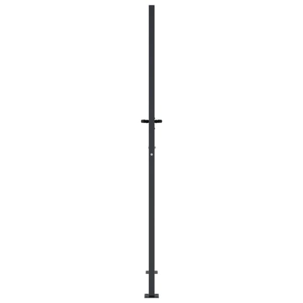vidaXL Hageport antrasitt 105x180 cm stål firkantet design