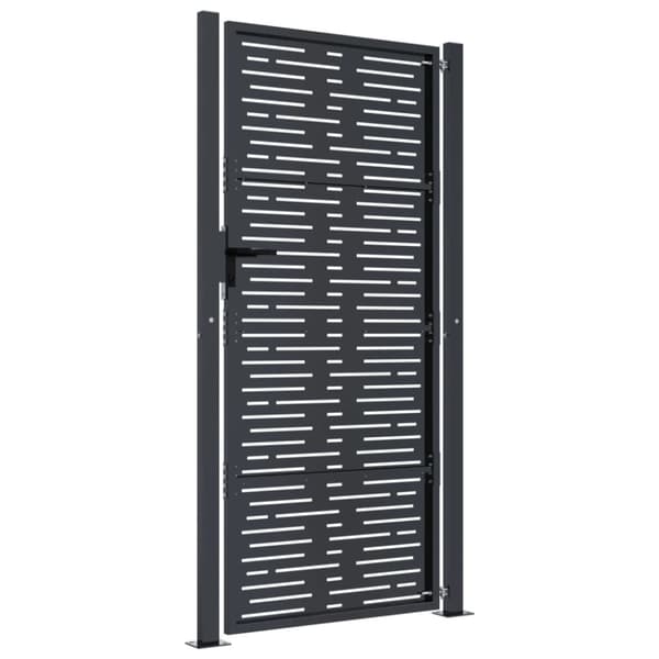 vidaXL Hageport antrasitt 105x180 cm stål firkantet design