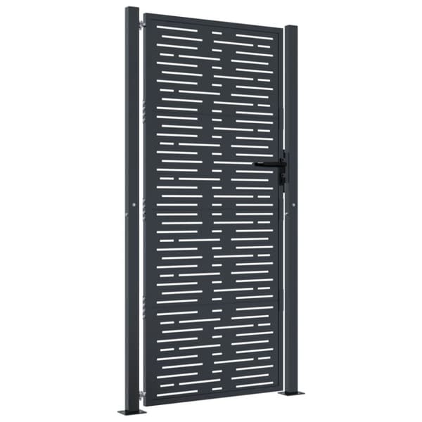 vidaXL Hageport antrasitt 105x180 cm stål firkantet design