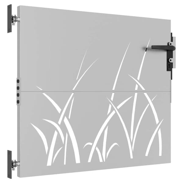 vidaXL Hageport 85x100 cm cortenstål gressdesign