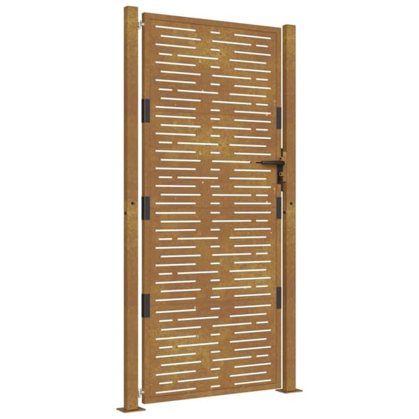vidaXL havelåge 105x180 cm cortenstål firkantet design