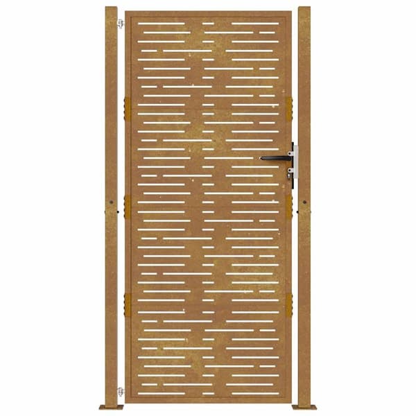 vidaXL havelåge 105x180 cm cortenstål firkantet design
