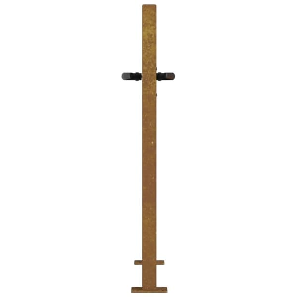 vidaXL Puutarhaportti 105x80 cm corten teräs puukuvio