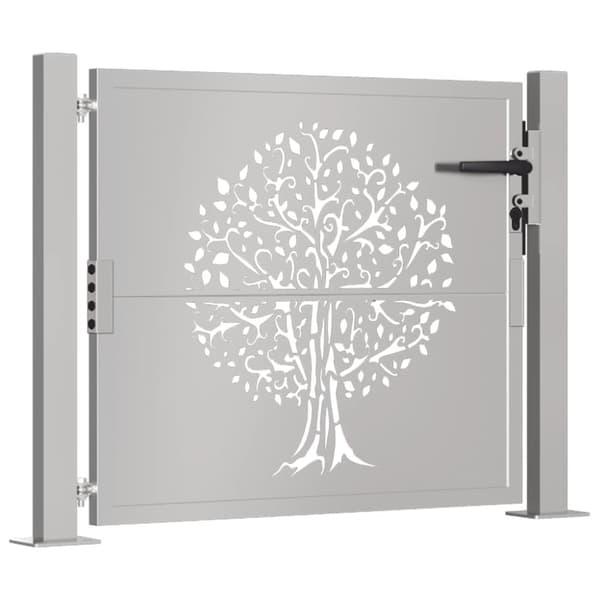 vidaXL Hageport 105x80 cm cortenstål tredesign