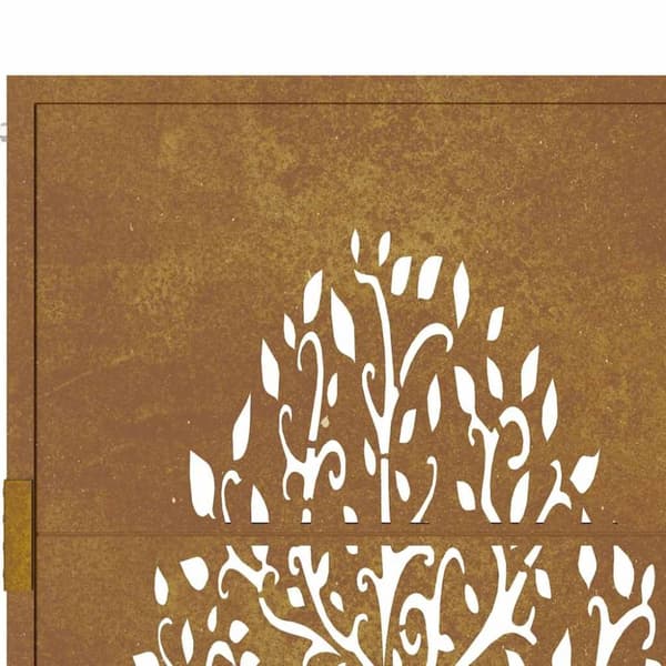 vidaXL Hageport 105x80 cm cortenstål tredesign