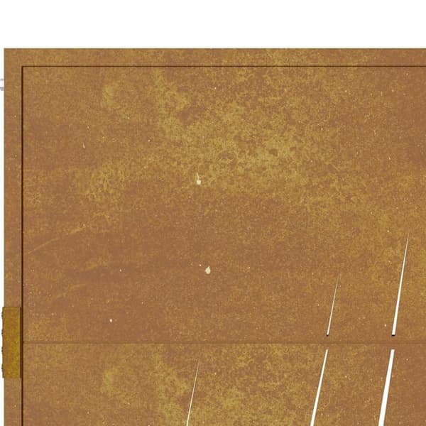 vidaXL Puutarhaportti 105x130 cm corten teräs ruohokuvio