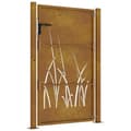 Miniatyrbilde 6 av 11: vidaXL Hageport 105x130 cm cortenstål gressdesign