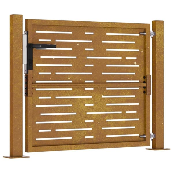 vidaXL Hageport 105x105 cm cortenstål firkantet design