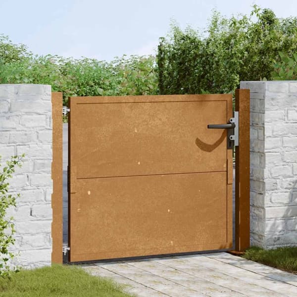 vidaXL Puutarhaportti 105x105 cm corten teräs