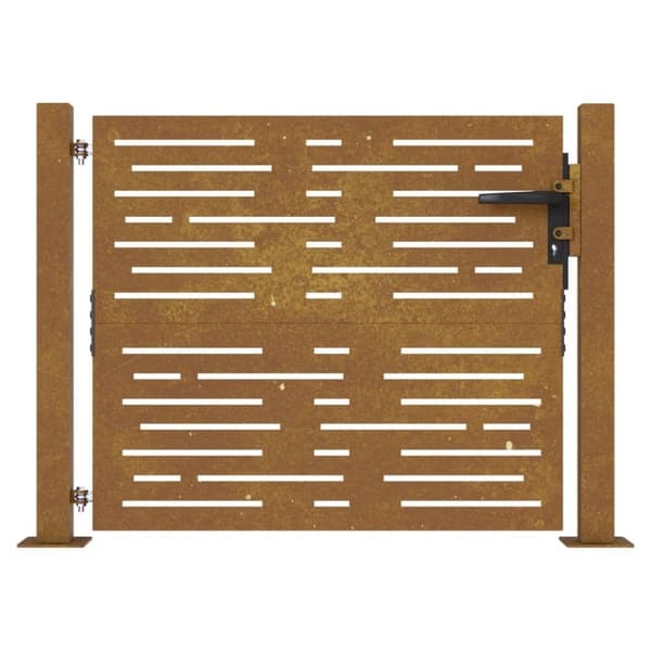 vidaXL Hageport 105x105 cm cortenstål firkantet design