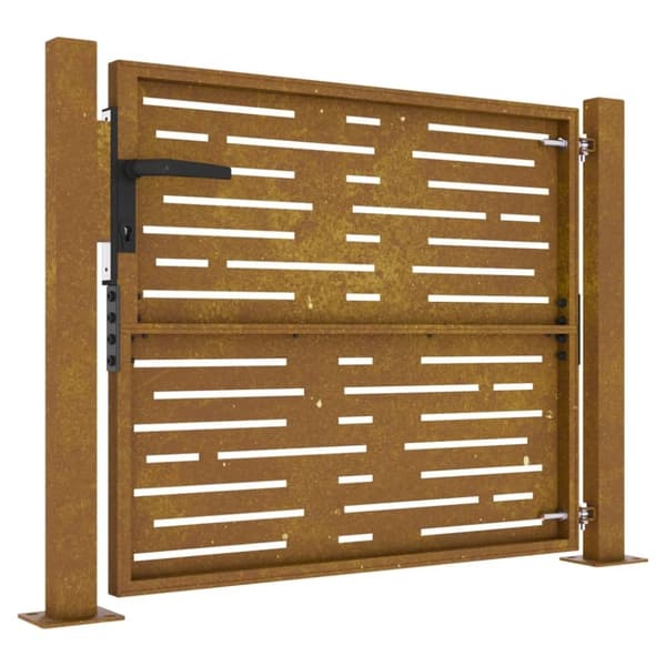 vidaXL Hageport 105x105 cm cortenstål firkantet design
