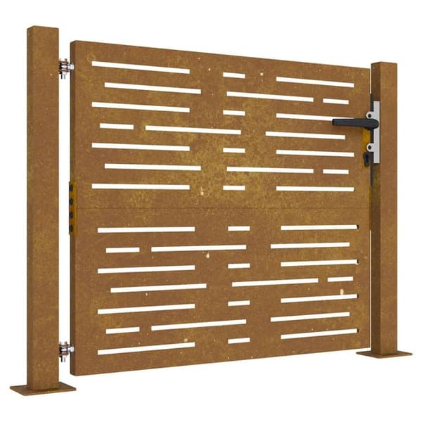 vidaXL Hageport 105x105 cm cortenstål firkantet design