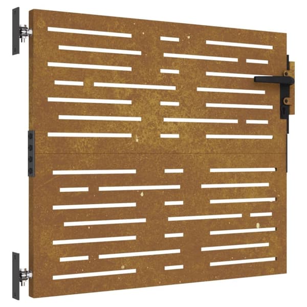 vidaXL Puutarhaportti 85x100 cm corten teräs raitakuvio