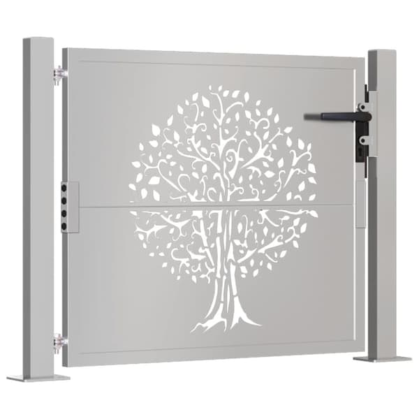 vidaXL havelåge 105x105 cm cortenstål trædesign