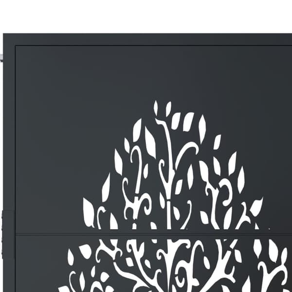 vidaXL havelåge 105x80 cm stål trædesign antracitgrå