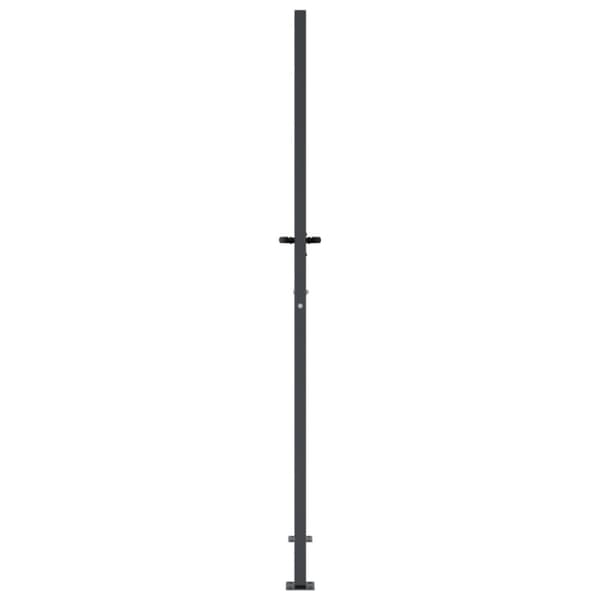 vidaXL havelåge 105x205 cm stål græsdesign antracitgrå