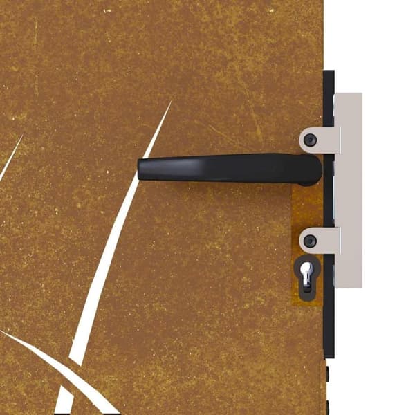 vidaXL Puutarhaportti 85x75 cm corten teräs ruohokuvio