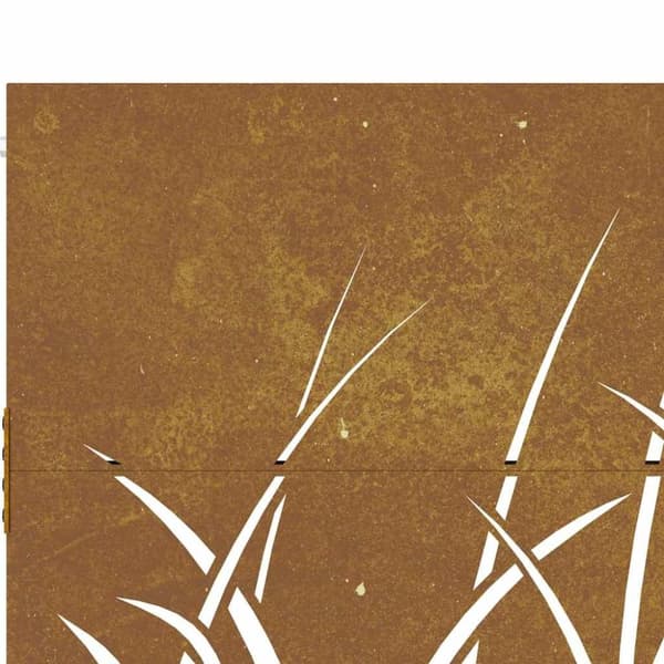 vidaXL Puutarhaportti 85x75 cm corten teräs ruohokuvio