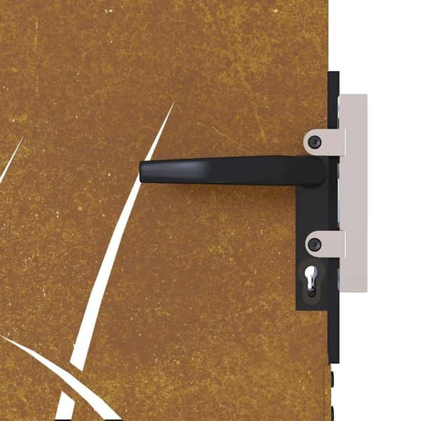 vidaXL Hageport 85x75 cm cortenstål gressdesign