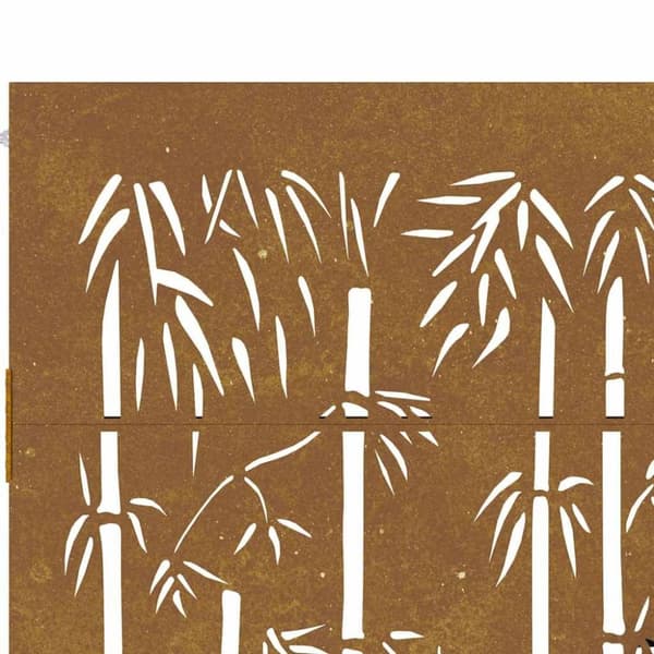 vidaXL havelåge 85x175 cm cortenstål bambusdesign