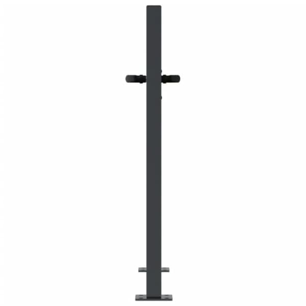 vidaXL Puutarhaportti antrasiitti 105x80 cm teräs ruohokuvio