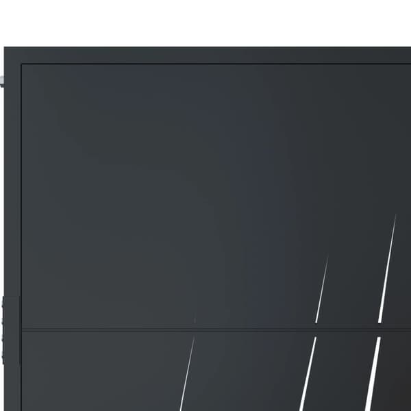 vidaXL Hageport antrasitt 105x80 cm stål gressdesign
