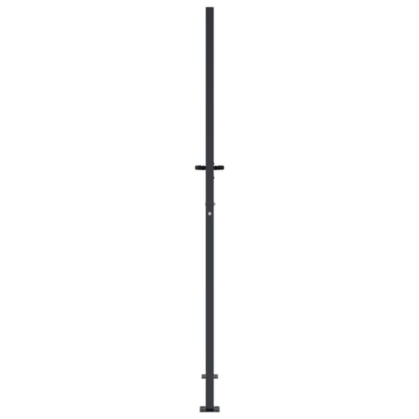 vidaXL havelåge 105x180 cm stål trædesign antracitgrå