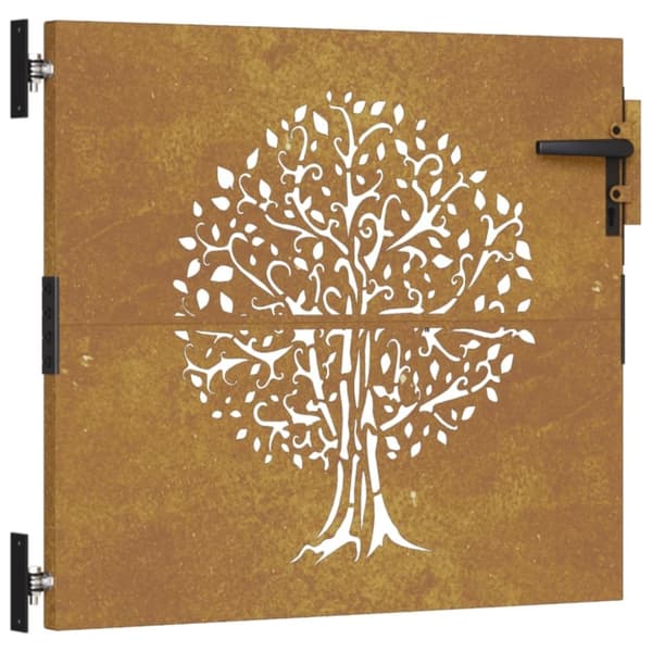 vidaXL Hageport 85x75 cm cortenstål tredesign