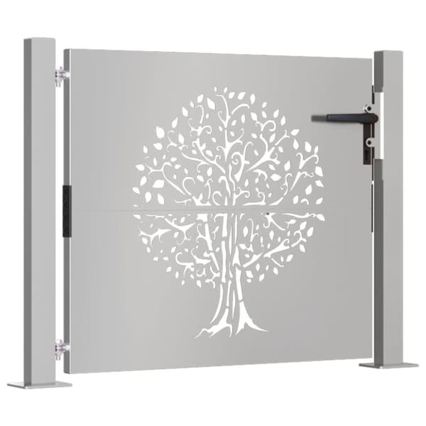 vidaXL Hageport 105x105 cm cortenstål tredesign