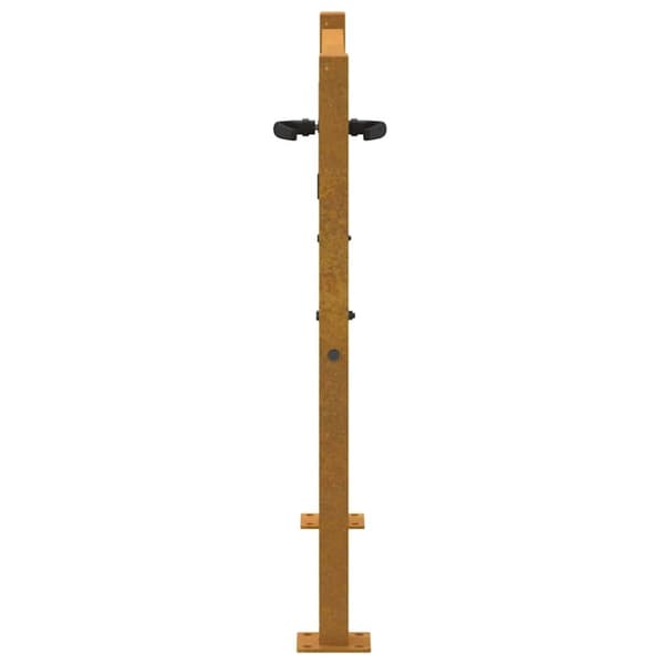 vidaXL Puutarhaportti 105x105 cm corten teräs puukuvio
