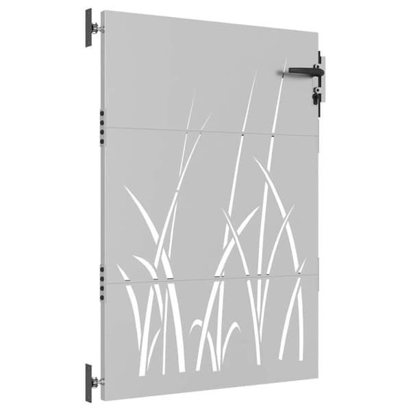 vidaXL Puutarhaportti 85x125 cm corten teräs ruohokuvio