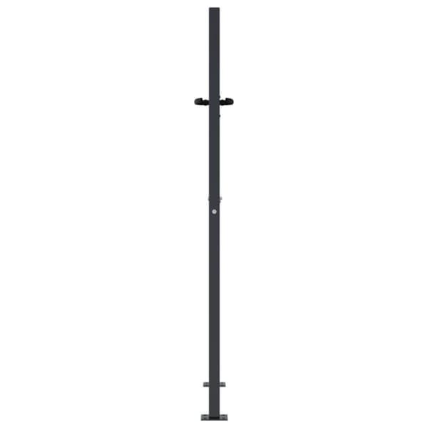 vidaXL Puutarhaportti antrasiitti 105x155 cm teräs raitakuvio