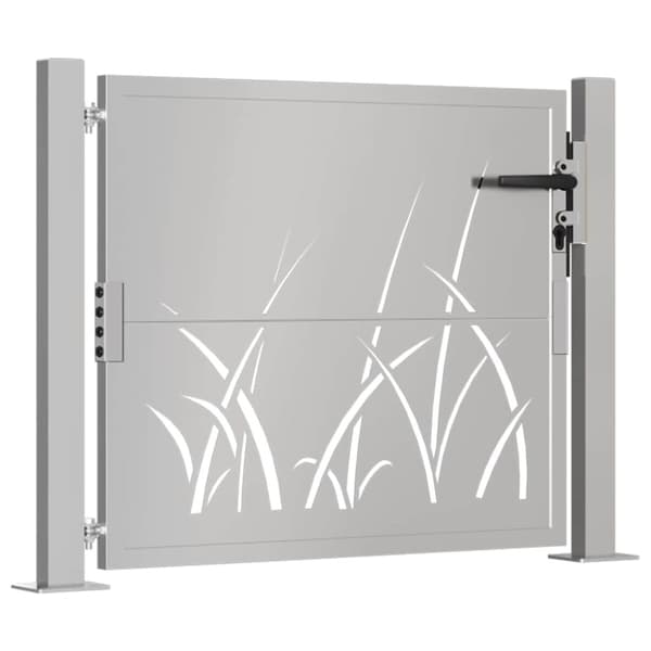vidaXL havelåge 105x80 cm cortenstål græsdesign