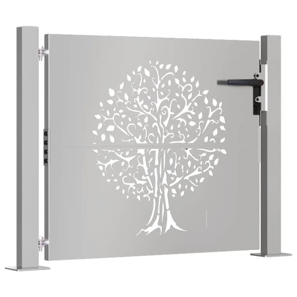 vidaXL havelåge 105x80 cm cortenstål trædesign