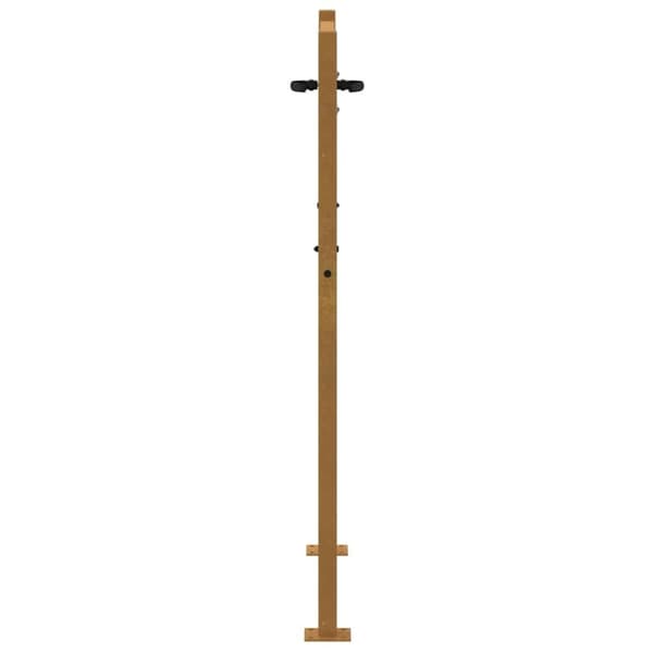 vidaXL Hageport 105x130 cm cortenstål bambusdesign