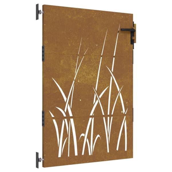 vidaXL havelåge 85x150 cm cortenstål græsdesign