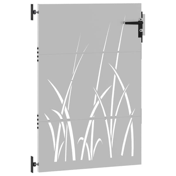 vidaXL havelåge 85x150 cm cortenstål græsdesign