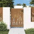 Miniatyrbilde 2 av 11: vidaXL Hageport 85x150 cm cortenstål gressdesign
