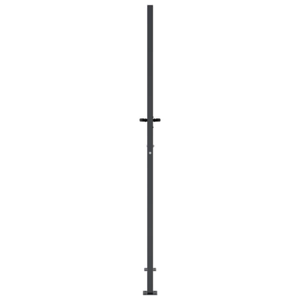 vidaXL havelåge 105x180 cm stål græsdesign antracitgrå