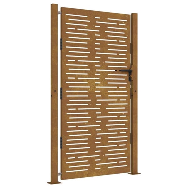 vidaXL Hageport 105x180 cm cortenstål firkantet design