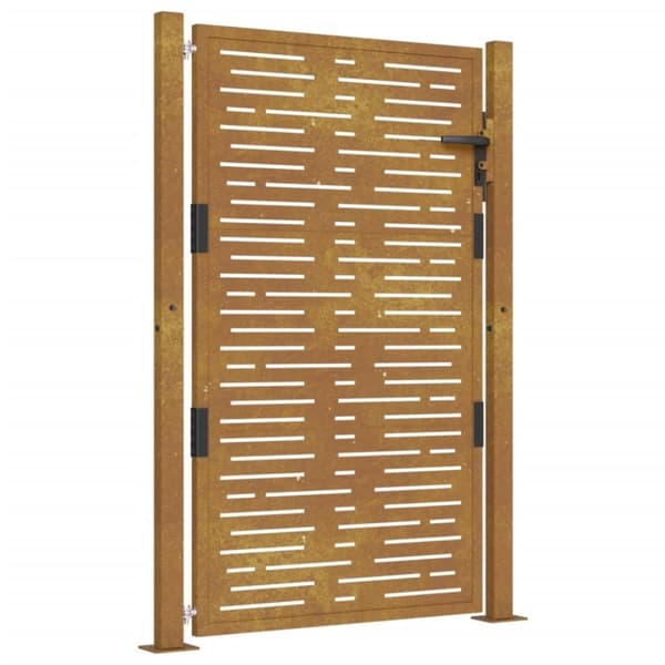 vidaXL Hageport 105x130 cm cortenstål firkantet design