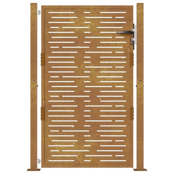 vidaXL Hageport 105x130 cm cortenstål firkantet design