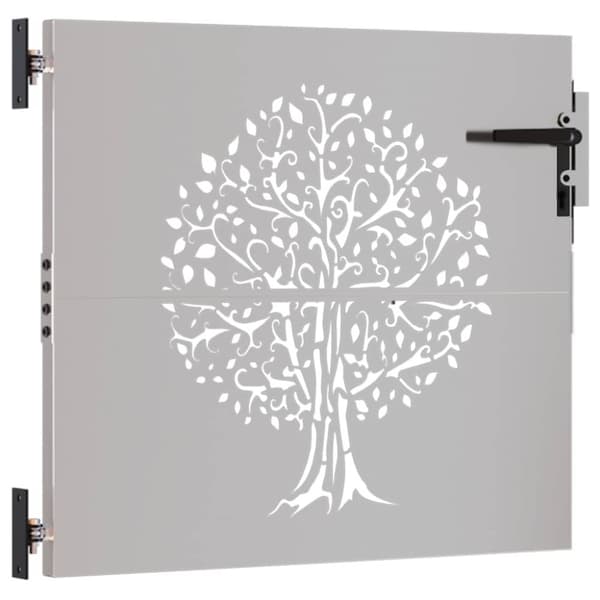 vidaXL havelåge 85x100 cm cortenstål trædesign