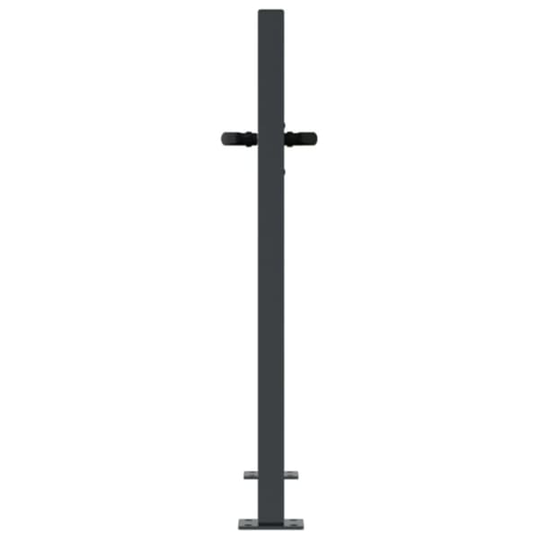 vidaXL Puutarhaportti antrasiitti 105x105 cm teräs ruohokuvio
